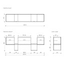 Fractal credenza Mogg dimensioni