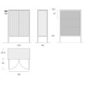 Frame Credenza 20 con top in dettaglio