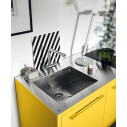 Frame Cucina L 128 Composizione Top Acciaio Inox Fantin ambientazione