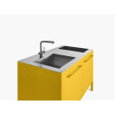 Frame Cucina L 128 Composizione Top Acciaio Inox Fantin vista