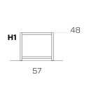 Frame Libreria a campata unica H1 H 48 Fantin dimensioni