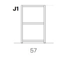 Frame Libreria a campata unica J1 H 89 Fantin dimensioni