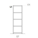 Frame Libreria a campata unica L1 H 171 Fantin dimensioni