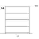 Frame Libreria a campata unica L3 H 171 Fantin dimensioni