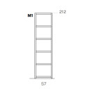 Frame Libreria a campata unica M1 H 212 Fantin dimensioni