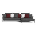 Frame Sofa DX Divano modulare Talenti vista con cuscini decorativi non inclusi disponibili su richiesta