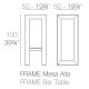 Frame Tavolo alto 50x50x100 Vondom dimensioni