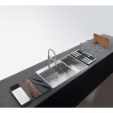 Franke Box Center BWX 220-54-27 Lavello 2 vasche inox satinato 86x51 ambientazione