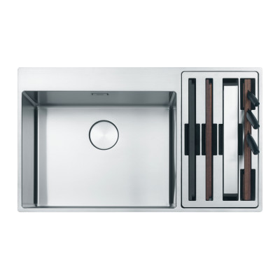Franke Box Center BWX 220-54-27 Lavello 2 vasche inox satinato 86x51