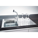 Franke Lavello Neptune Nex 611 inox satinato 1 vasca 86x51 con gocciolatoio ambientazione