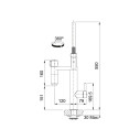 Franke Miscelatore Semi-pro Vital capsule cromato industrial black dimensioni