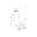 Franke Miscelatore Vital capsule cromato gun metal dimensioni