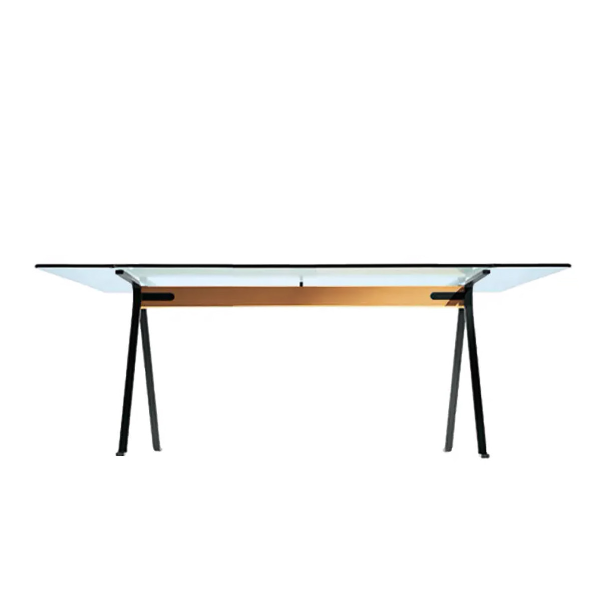Driade Frate Tavolo L 225 trasparente, nero, faggio naturale