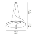 Frisè Ø 100 Lampada a sospensione Modo Luce dimensioni