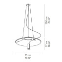 Frisè Ø 75 Lampada a sospensione Modo Luce dimensioni
