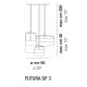 Futura SP 3 lampada a sospensione Vistosi dimensioni