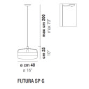 Futura SP G lampada a sospensione Vistosi dimensioni