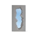 Gufram Broken Mirror Specchio con cornice vista