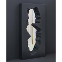 Gufram Broken Mirror Almost Black Specchio con cornice ambientazione