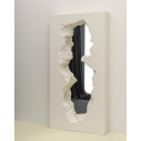 Gufram Broken Mirror Almost White Specchio con cornice ambientazione