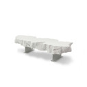 Gufram Broken Bench Almost White Panca vista