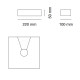 Gadro small 8429 lampada a parete 9010 novantadieci dimensioni