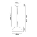Galileo 251.04 lampada a sospensione Il Fanale dimensioni