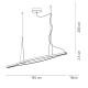 Galileo Longue Sospensione L 145  Modo Luce dimensioni