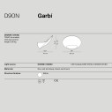 Luceplan Garbì D90 Lampada da parete 2700°K scheda tecnica