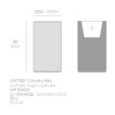 Gatsby Fioriera cilindrica Ø50x90 cm Vondom dimensioni