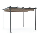 Gazebo Dynamic 3x3 antracite-tortora Bizzotto vista