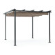 Gazebo Dynamic 3x3 antracite-tortora Bizzotto vista