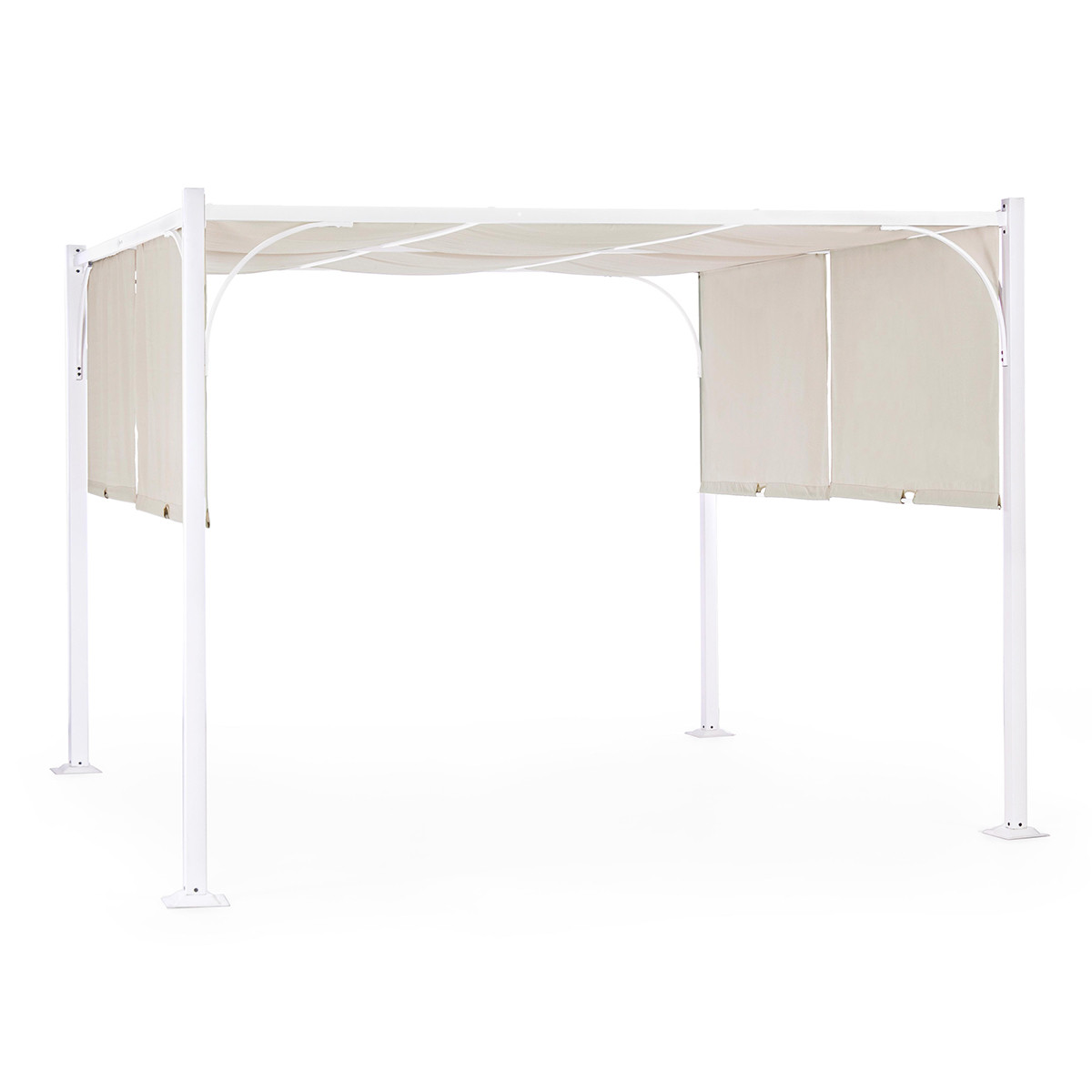 Gazebo Slide 3x3 bianco-tortora