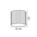 Giass lampada da soffitto KDLN dimensioni