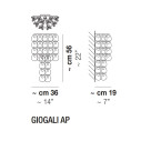 Giogali PL Ca3 lampada a sospensione Vistosi dimensioni