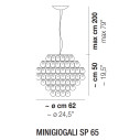 Giogali SP 65 lampada a sospensione Vistosi dimensioni