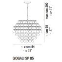 Giogali SP 85 lampada a sospensione Vistosi dimensioni