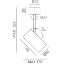 Girasoli 214.08 lampada da soffitto Il Fanale dimensioni