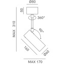 Girasoli 214.10 lampada da soffitto Il Fanale dimensioni