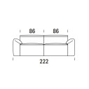 Glove Divano 3 Posti Large F03 fisso Felis dimensioni