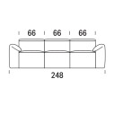 Glove Divano 3 Posti Maxi F07 fisso Felis dimensioni