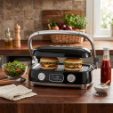 Griglia Multifunzione Smeg MGF01BLEU Nero lucido ambientazione