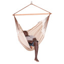 La Siesta Habana Nougat Poltrona sospesa Kingsize in cotone biologico vista