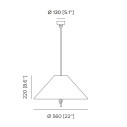 Hat Large Lampada a sospensione Contardi dimensioni
