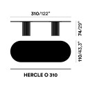 Hercle O 310 tavolo ovale Opinion Ciatti dimensioni