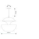 Here Comes The Sun 450 Lampada a sospensione DCW éditions dimensioni