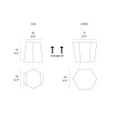 Hexagon Tavolino Horm dimensioni