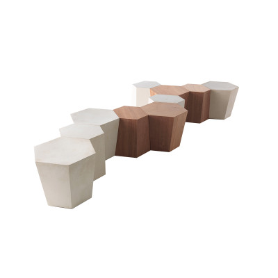 Hexagon Sgabello-Tavolino