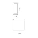 Home 230V H 25 LED lampada da parete-soffitto Bianco Zafferano dimensioni