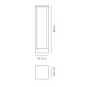 Home 230V H 50 LED Paletto Grigio scuro Zafferano dimensioni